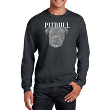 Load image into Gallery viewer, Pitbull Face - Men&#39;s Word Art Crewneck Sweatshirt