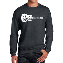 Load image into Gallery viewer, Peace Love Country  - Men&#39;s Word Art Crewneck Sweatshirt