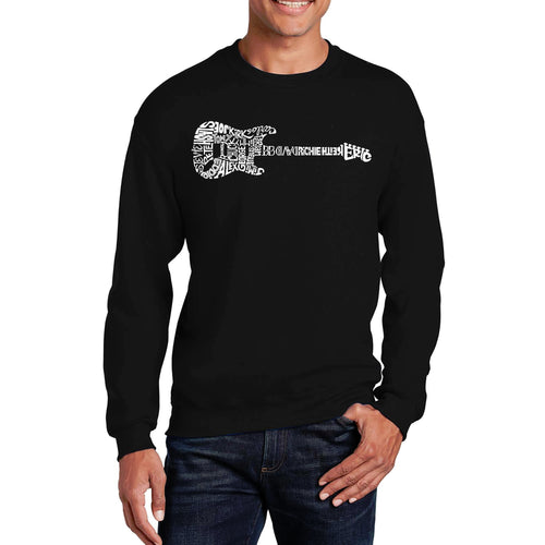 Rock Guitar -  Men's Word Art Crewneck Sweatshirt