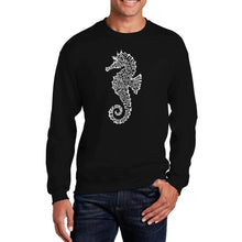 Load image into Gallery viewer, Types of Seahorse -  Men&#39;s Word Art Crewneck Sweatshirt