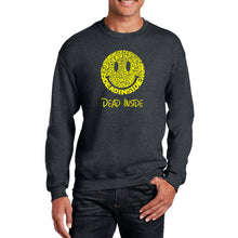 Load image into Gallery viewer, Dead Inside Smile - Men&#39;s Word Art Crewneck Sweatshirt