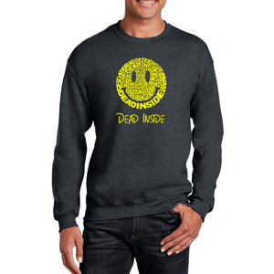 Dead Inside Smile - Men's Word Art Crewneck Sweatshirt