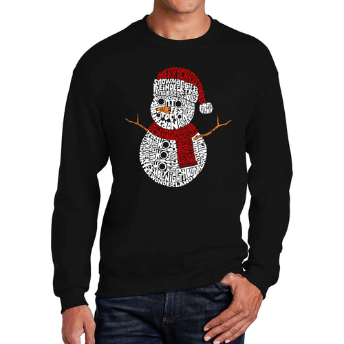 Christmas Snowman - Men's Word Art Crewneck Sweatshirt