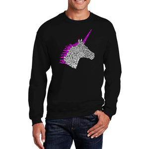 Unicorn - Men's Word Art Crewneck Sweatshirt