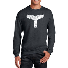 Load image into Gallery viewer, SAVE THE WHALES - Men&#39;s Word Art Crewneck Sweatshirt