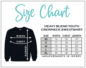 Yin Yang Cat - Girl's Word Art Crewneck Sweatshirt