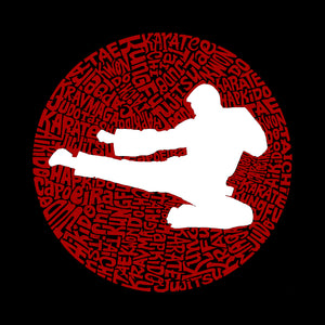 Types Of Martial Arts - Boy's Word Art Crewneck Sweatshirt