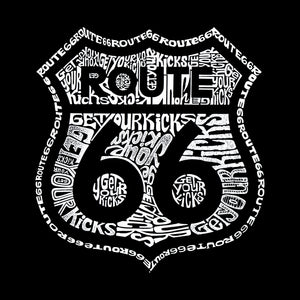 Get Your Kicks on Route 66 - Men's Word Art Hooded Sweatshirt