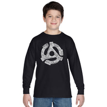 Load image into Gallery viewer, Record Adapter - Boy&#39;s Word Art Long Sleeve