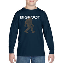 Load image into Gallery viewer, Bigfoot - Boy&#39;s Word Art Long Sleeve T-Shirt
