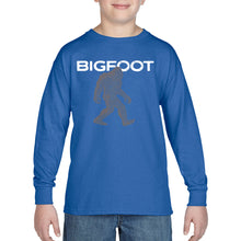 Load image into Gallery viewer, Bigfoot - Boy&#39;s Word Art Long Sleeve T-Shirt