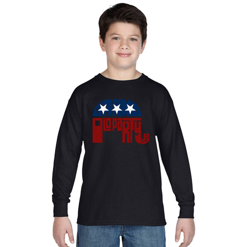 REPUBLICAN GRAND OLD PARTY - Boy's Word Art Long Sleeve