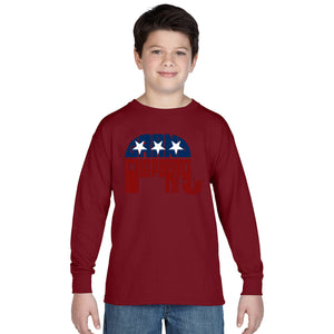 REPUBLICAN GRAND OLD PARTY - Boy's Word Art Long Sleeve