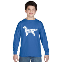 Load image into Gallery viewer, Golden Retreiver -  Boy&#39;s Word Art Long Sleeve