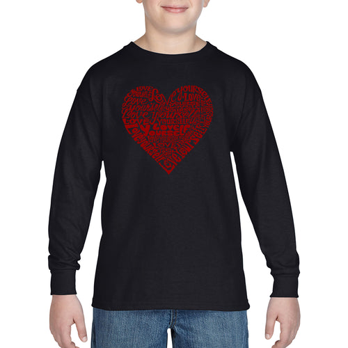 Love Yourself - Boy's Word Art Long Sleeve T-Shirt