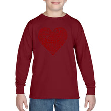 Load image into Gallery viewer, Love Yourself - Boy&#39;s Word Art Long Sleeve T-Shirt