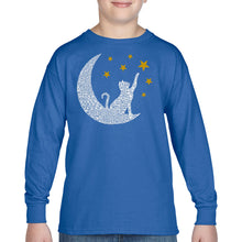 Load image into Gallery viewer, Cat Moon - Boy&#39;s Word Art Long Sleeve T-Shirt