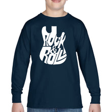 Load image into Gallery viewer, Rock And Roll Guitar - Boy&#39;s Word Art Long Sleeve T-Shirt