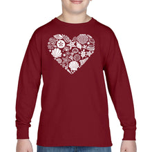 Load image into Gallery viewer, Sea Shells - Boy&#39;s Word Art Long Sleeve T-Shirt