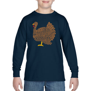 Thanksgiving - Boy's Word Art Long Sleeve T-Shirt