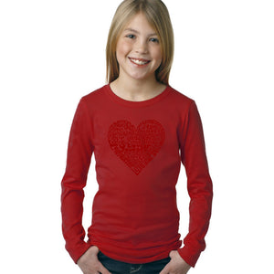 Love Yourself - Girl's Word Art Long Sleeve T-Shirt
