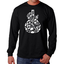 Load image into Gallery viewer, Music Notes Guitar - Men&#39;s Word Art Long Sleeve T-Shirt