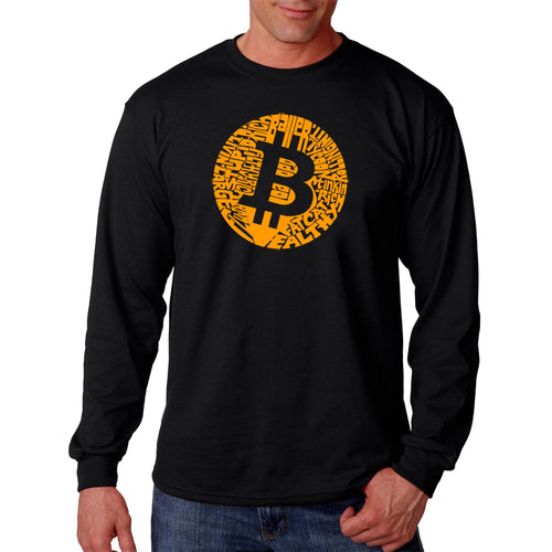 Bitcoin  - Men's Word Art Long Sleeve T-Shirt