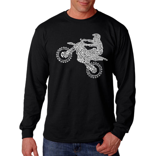 FMX Freestyle Motocross - Men's Word Art Long Sleeve T-Shirt