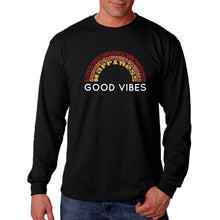 Load image into Gallery viewer, Good Vibes - Men&#39;s Word Art Long Sleeve T-Shirt