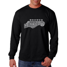 Load image into Gallery viewer, Guitar Head - Men&#39;s Word Art Long Sleeve T-Shirt