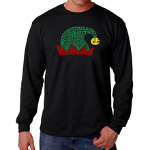 Load image into Gallery viewer, Christmas Elf Hat - Men&#39;s Word Art Long Sleeve T-Shirt