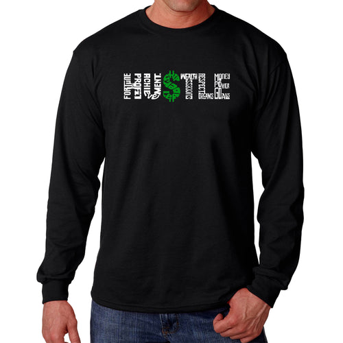 Hustle  - Men's Word Art Long Sleeve T-Shirt