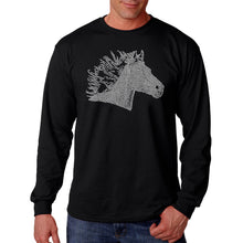 Load image into Gallery viewer, Horse Mane - Men&#39;s Word Art Long Sleeve T-Shirt