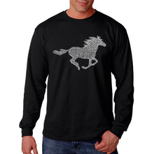 Load image into Gallery viewer, Horse Breeds - Men&#39;s Word Art Long Sleeve T-Shirt