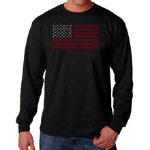 Load image into Gallery viewer, Proud To Be An American - Men&#39;s Word Art Long Sleeve T-Shirt