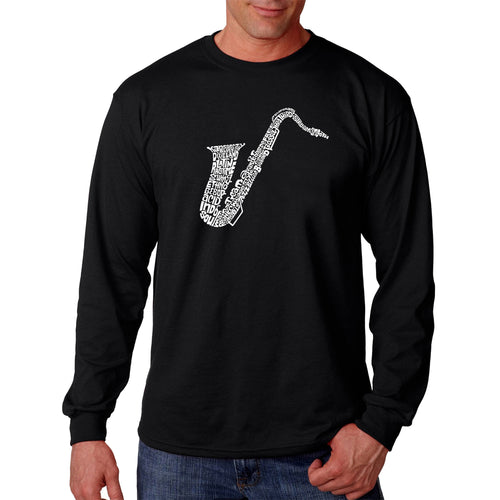 Sax - Men's Word Art Long Sleeve T-Shirt