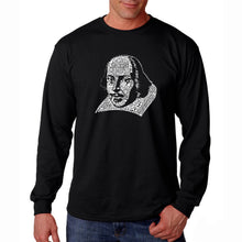 Load image into Gallery viewer, THE TITLES OF ALL OF WILLIAM SHAKESPEARE&#39;S COMEDIES &amp; TRAGEDIES - Men&#39;s Word Art Long Sleeve T-Shirt