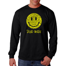 Load image into Gallery viewer, Dead Inside Smile - Men&#39;s Word Art Long Sleeve T-Shirt
