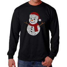 Load image into Gallery viewer, Christmas Snowman - Men&#39;s Word Art Long Sleeve T-Shirt