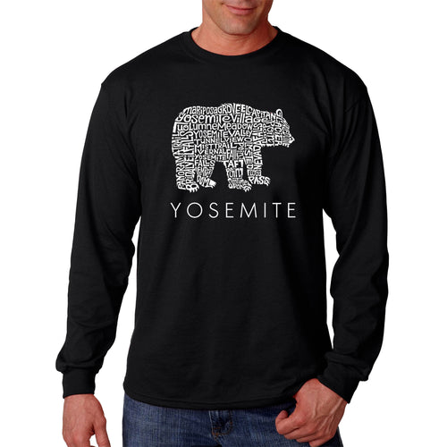 Yosemite Bear - Men's Word Art Long Sleeve T-Shirt
