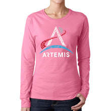 Load image into Gallery viewer, NASA Artemis Logo - Women&#39;s Word Art Long Sleeve T-Shirt