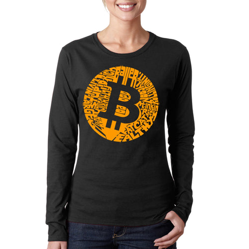 Bitcoin  - Women's Word Art Long Sleeve T-Shirt