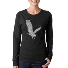 Load image into Gallery viewer, Eagle - Women&#39;s Word Art Long Sleeve T-Shirt