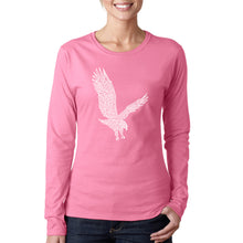 Load image into Gallery viewer, Eagle - Women&#39;s Word Art Long Sleeve T-Shirt