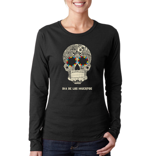 Dia De Los Muertos - Women's Word Art Long Sleeve T-Shirt