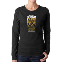 Load image into Gallery viewer, Styles of Beer  - Women&#39;s Word Art Long Sleeve T-Shirt