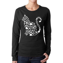 Load image into Gallery viewer, Cat Claws - Women&#39;s Word Art Long Sleeve T-Shirt