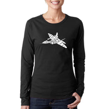 Load image into Gallery viewer, FIGHTER JET NEED FOR SPEED - Women&#39;s Word Art Long Sleeve T-Shirt