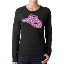 Load image into Gallery viewer, Cowgirl Hat - Women&#39;s Word Art Long Sleeve T-Shirt