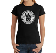 Load image into Gallery viewer, MAKE LOVE NOT WAR - Women&#39;s Word Art T-Shirt